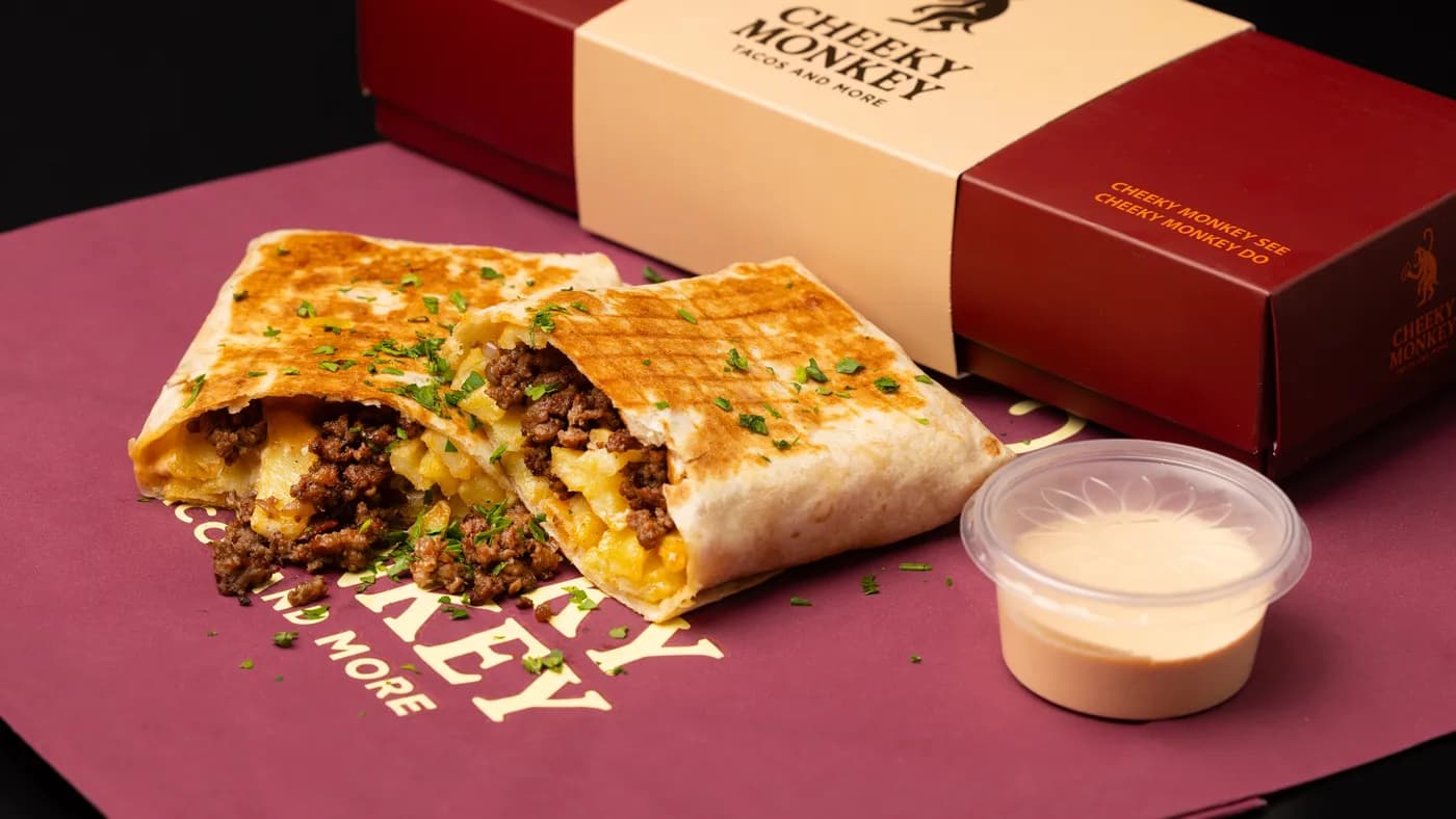 The OG Cheeky quesadilla i Cheeky Monkey-boksen